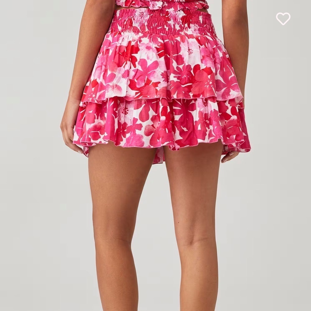 Tiare Hawaii Olivia NWT Skirt Fiji Flowers Pink & White - Size M / L 🩷 - Picture 2 of 9